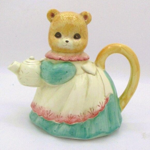Vintage Takahashi Ceramic CatTeapot Figurine 6.5" Adorable 20C - Picture 1 of 5